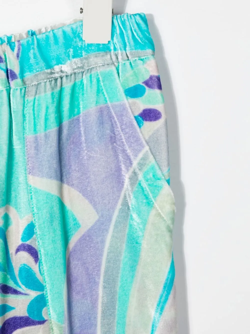  Pucci Junior Samthose Mit Abstraktem Print   Blau 