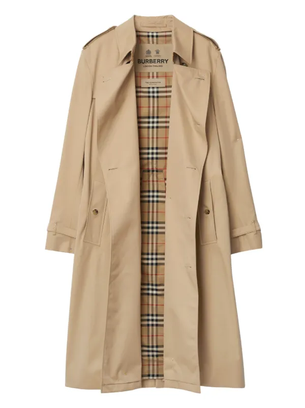 Burberry long trench best sale