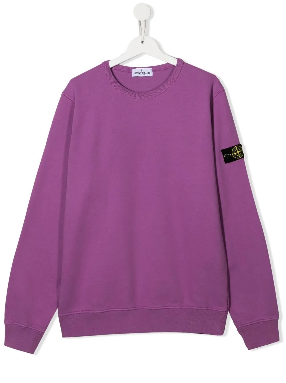 

Stone Island Junior sudadera con parche del logo - Morado