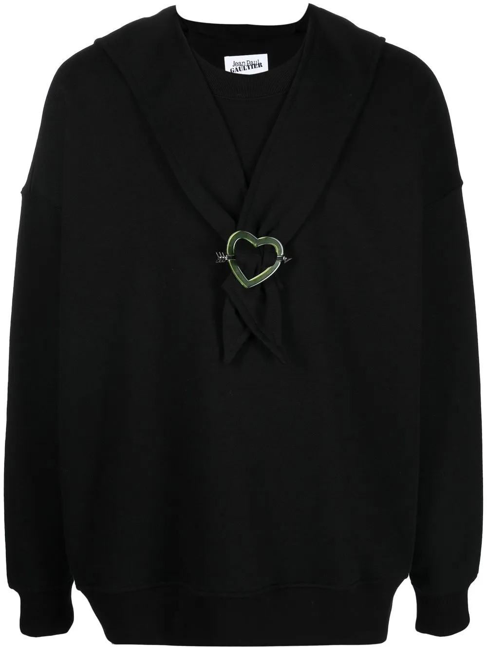 

Jean Paul Gaultier sudadera con motivo de glitter - Negro