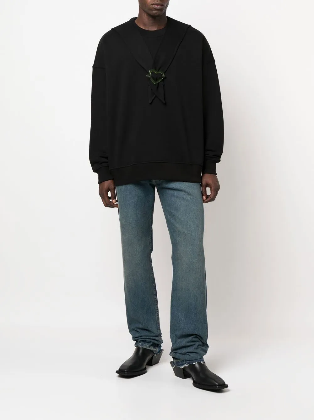 Jean Paul Gaultier Sweater met print - Zwart