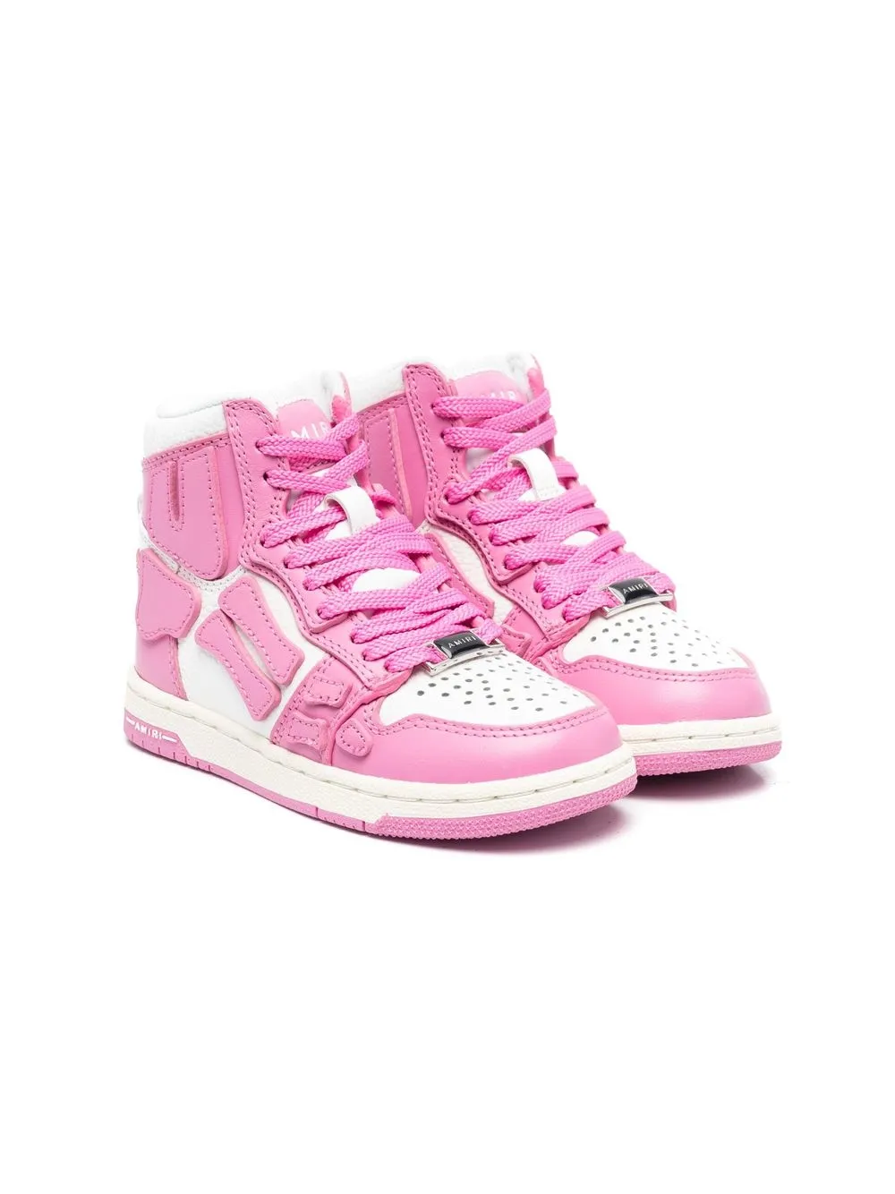 

AMIRI KIDS tenis altos con diseño color block - Blanco