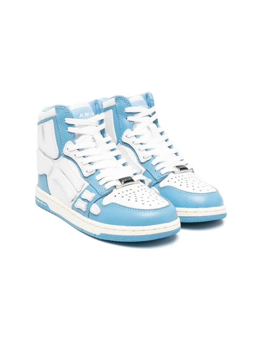 

AMIRI KIDS tenis altos con diseño color block - Blanco
