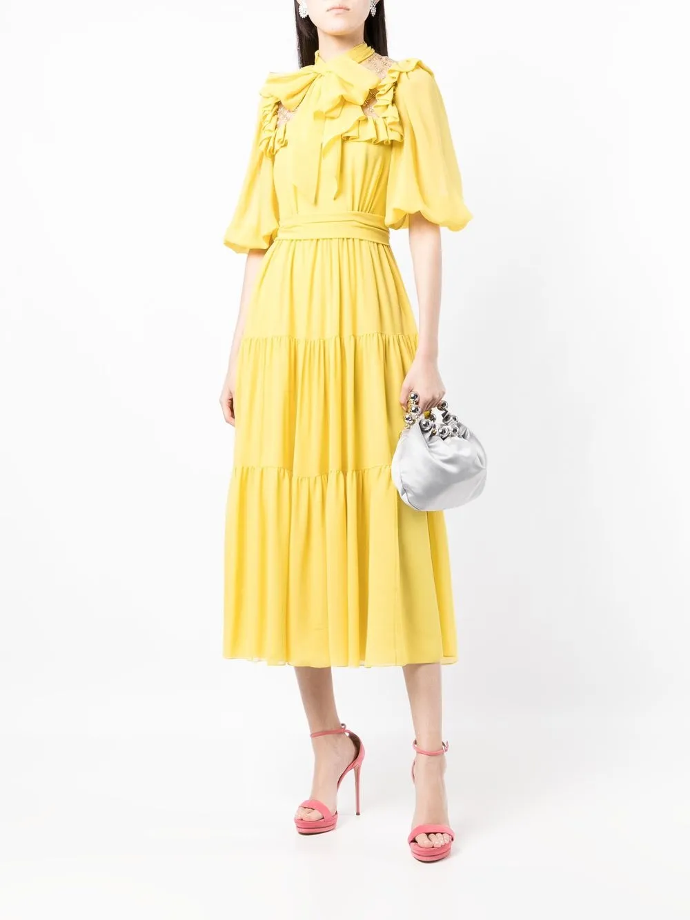 Jenny Packham Jurk verfraaid met kristallen - Geel