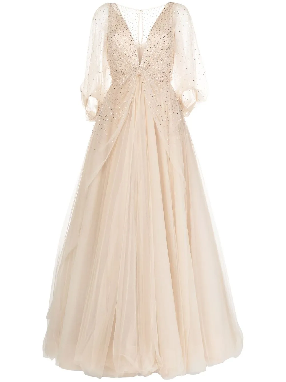 

Jenny Packham vestido de fiesta bordado con lentejuelas - Neutro
