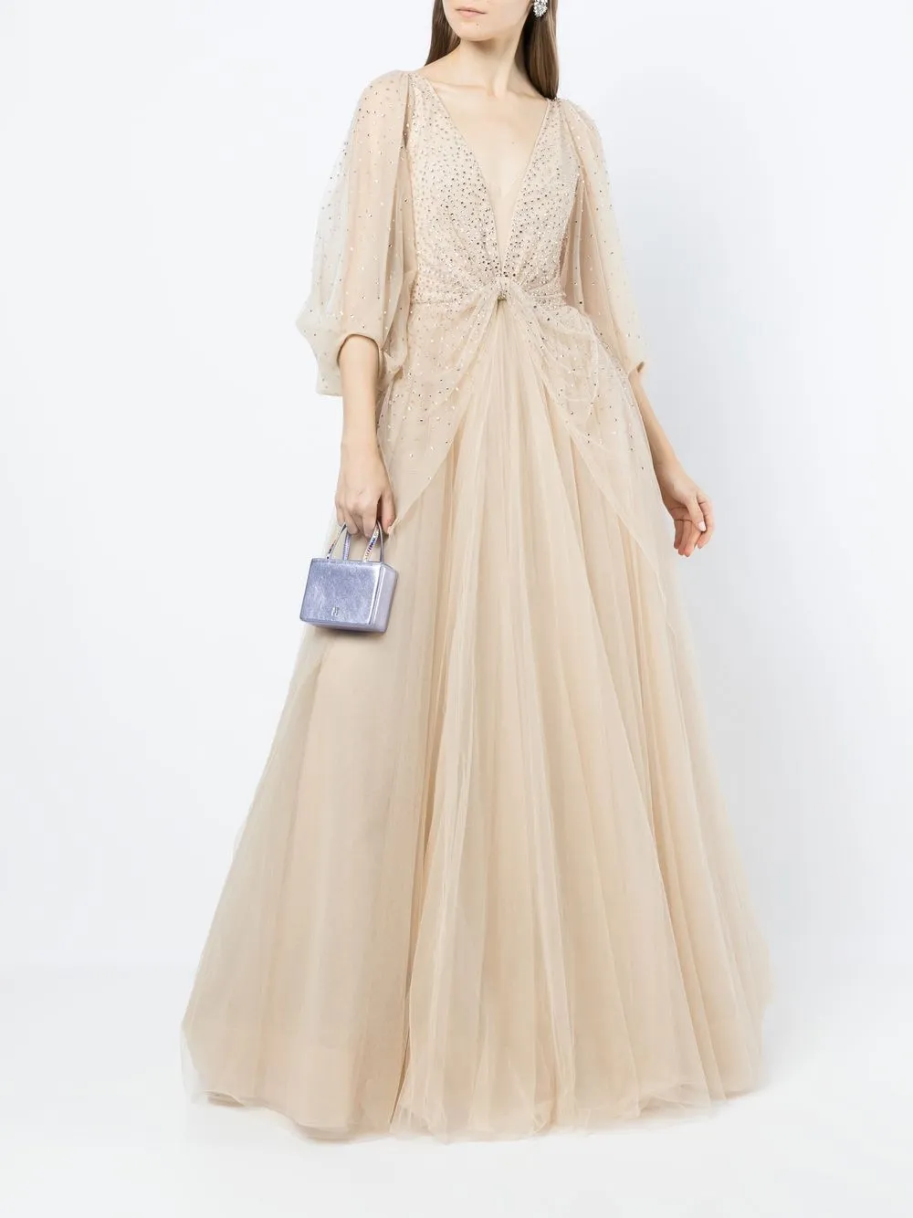Jenny Packham Avondjurk met pailletten - Beige