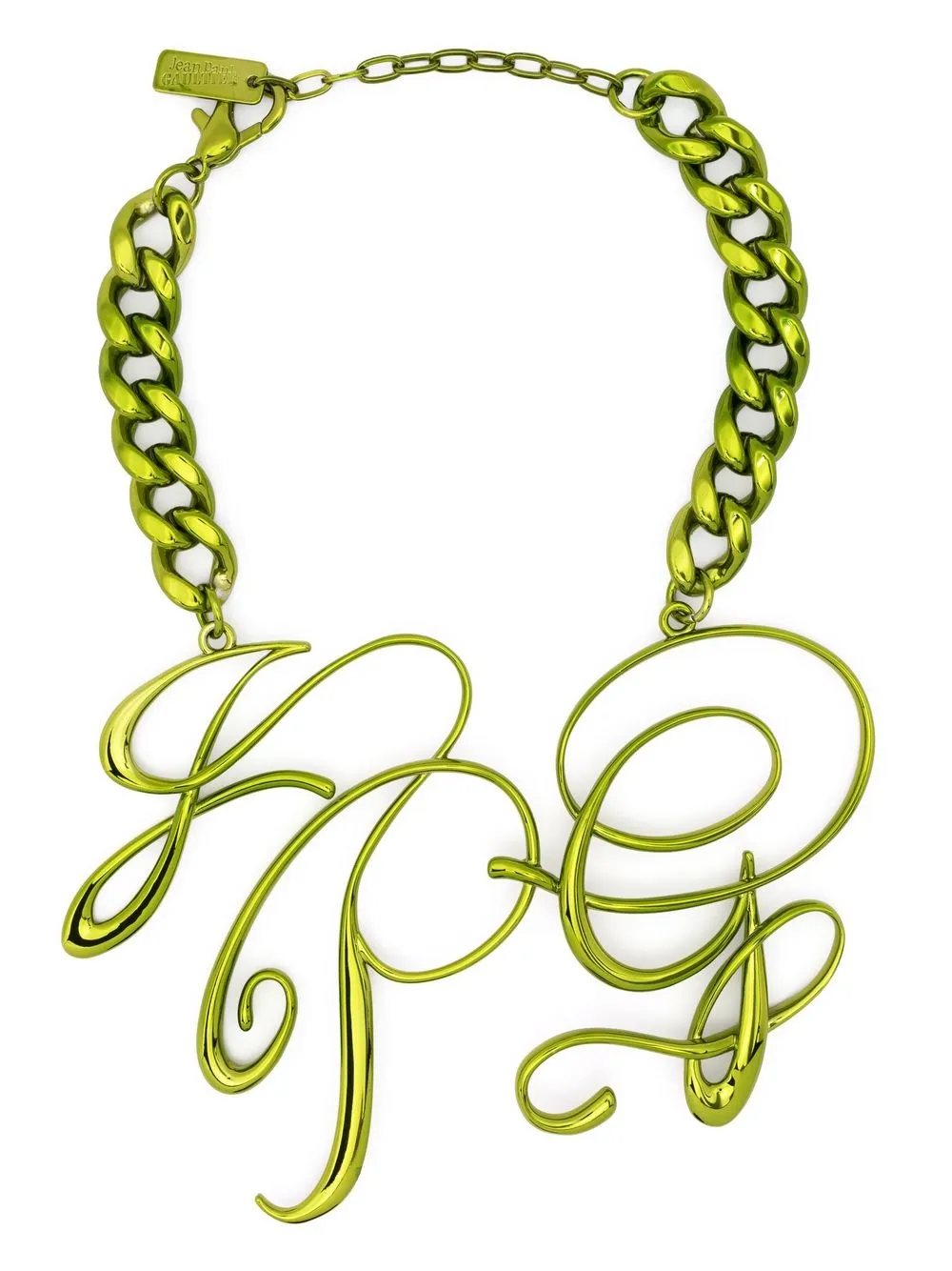 

Jean Paul Gaultier logo-detail chain-link necklace - Green