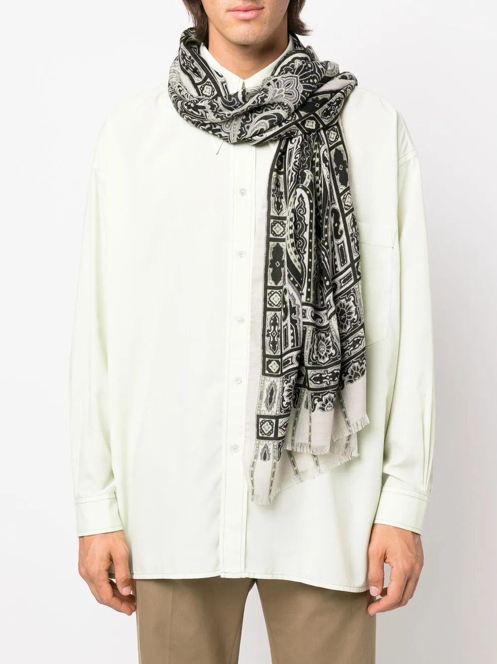 ETRO Sjaal met paisley-print - Beige