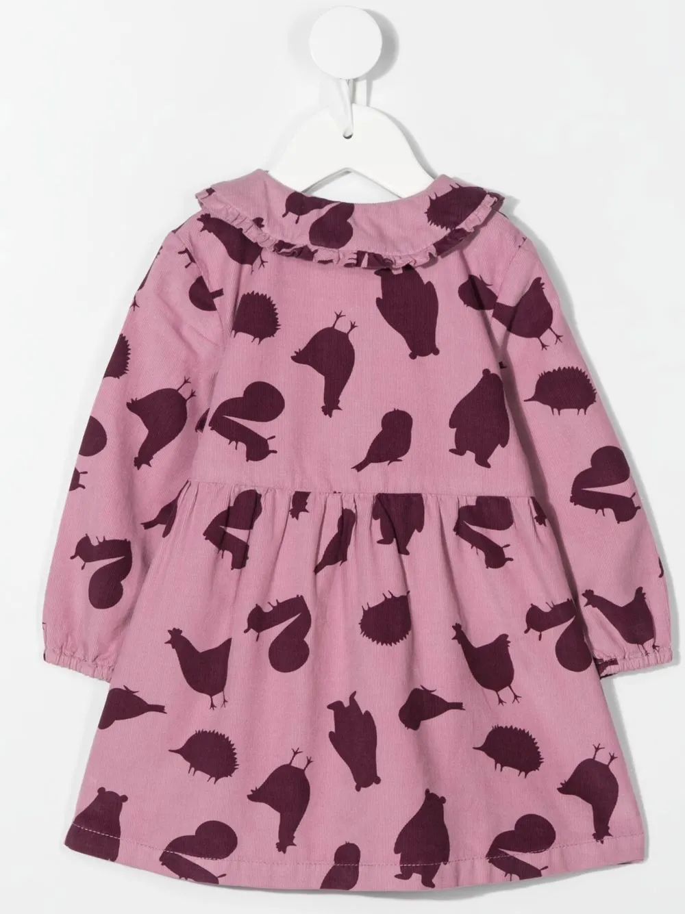 Knot Ribfluwelen jurk - Roze