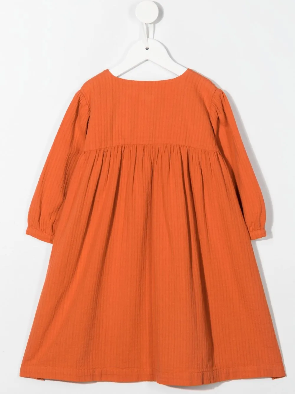 Knot Gesmokte jurk - Oranje