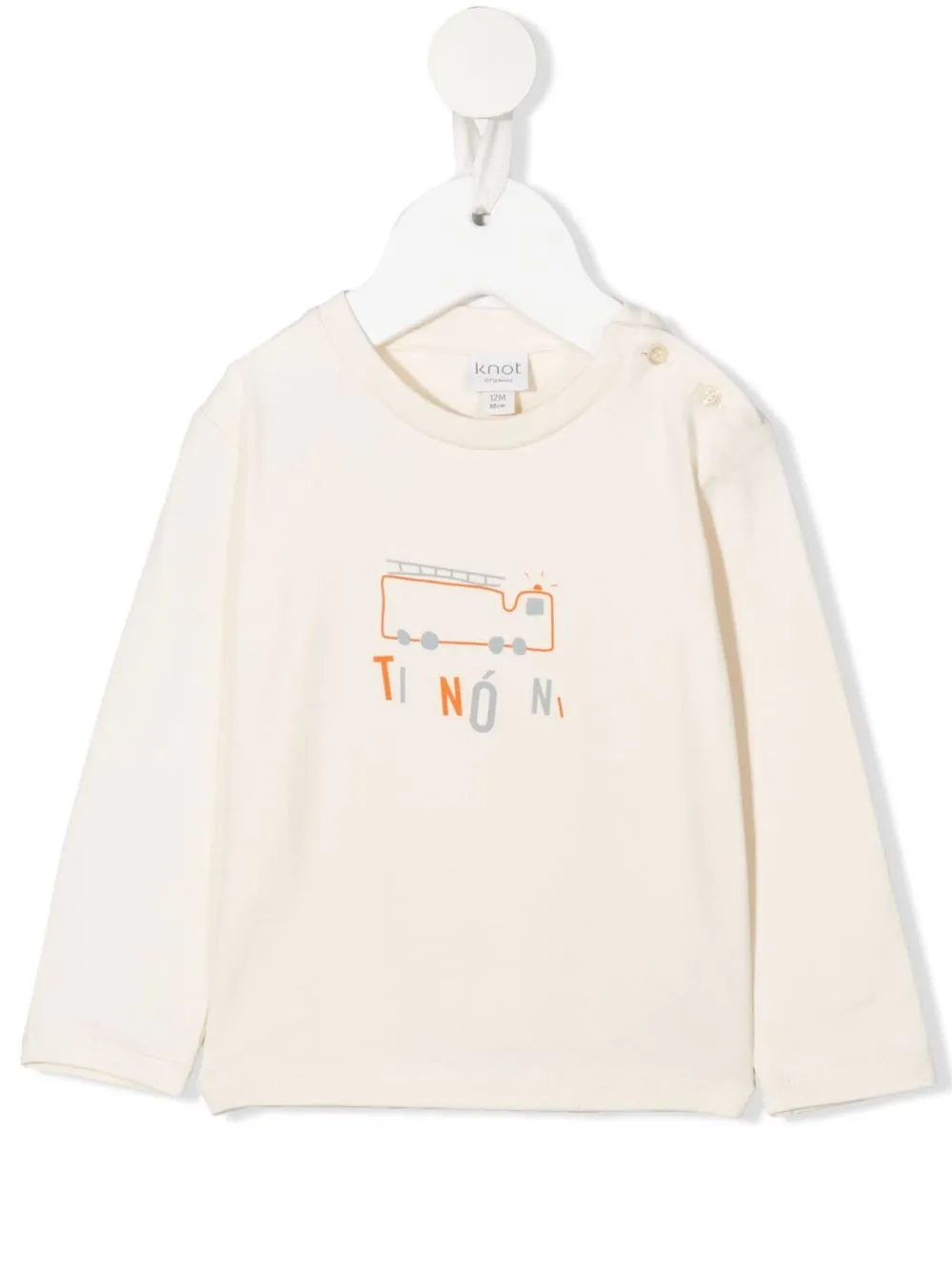Knot playera Ti Nó Ni con manga larga - Neutro
