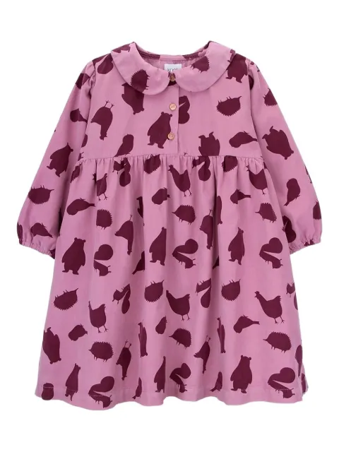 Knot animal-pattern dress
