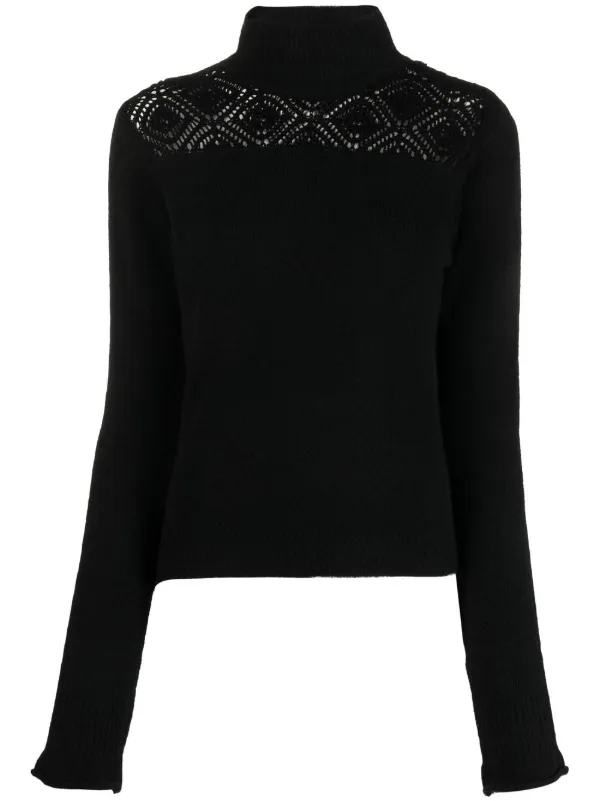 oasis black roll neck jumper