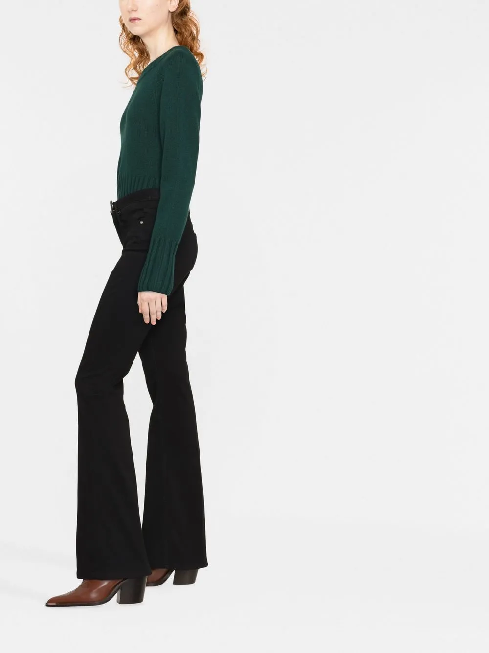Love Birds-Buckle Flared Trousers