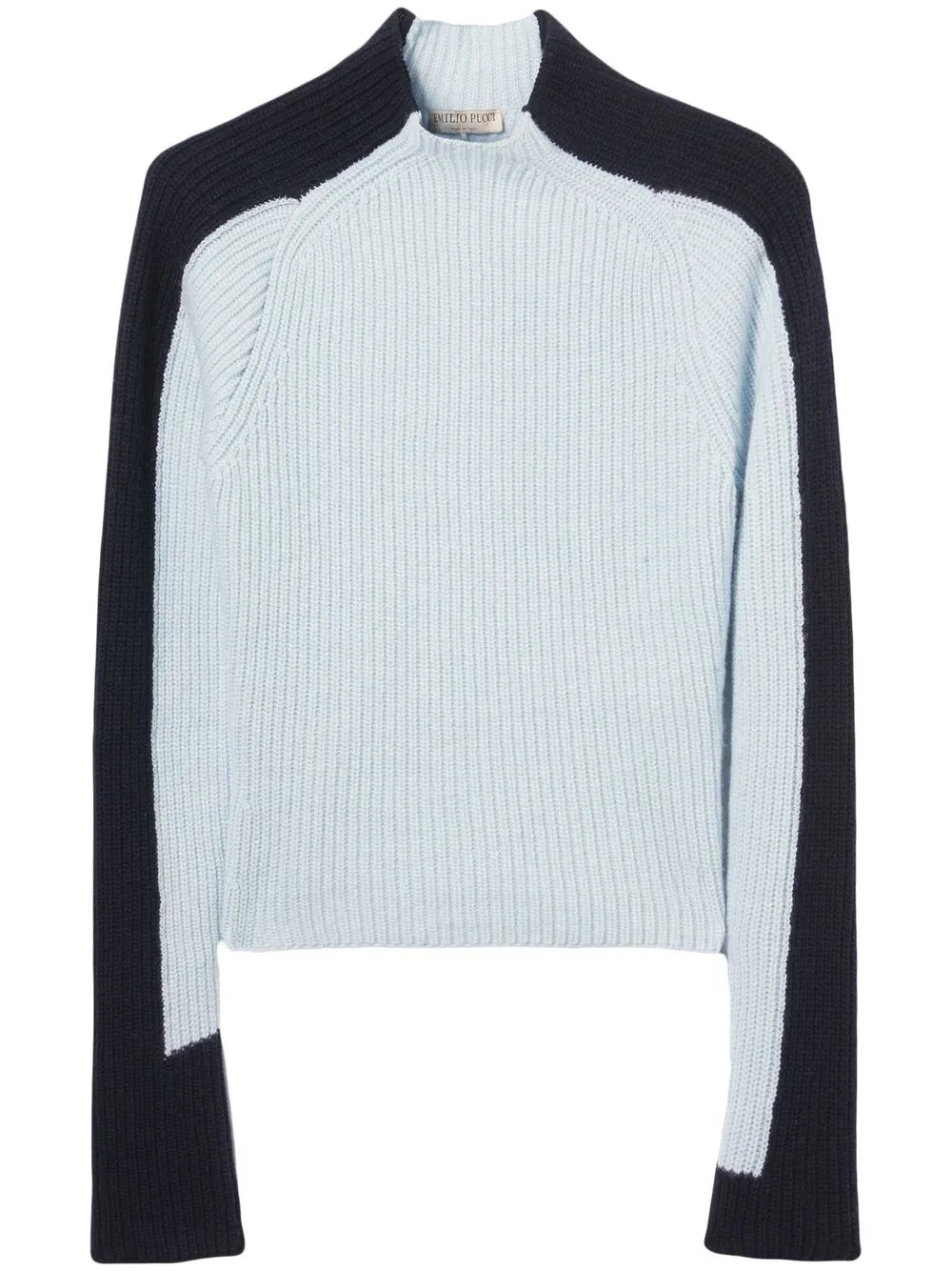 

PUCCI colour-block ribbed jumper - Blue