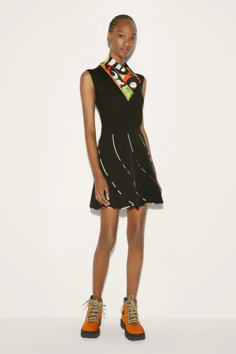 Marmo-Print Mini Skirt