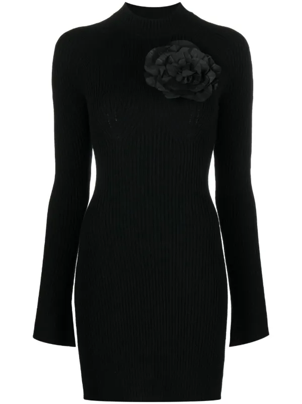black wool mini dress Amanda Uprichard Isabel Dress
