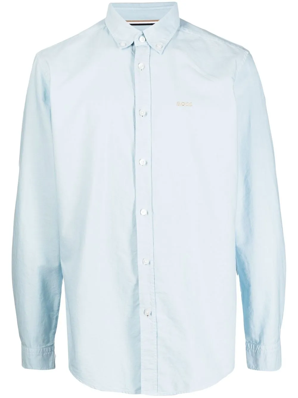 

BOSS camisa con logo bordado - Azul