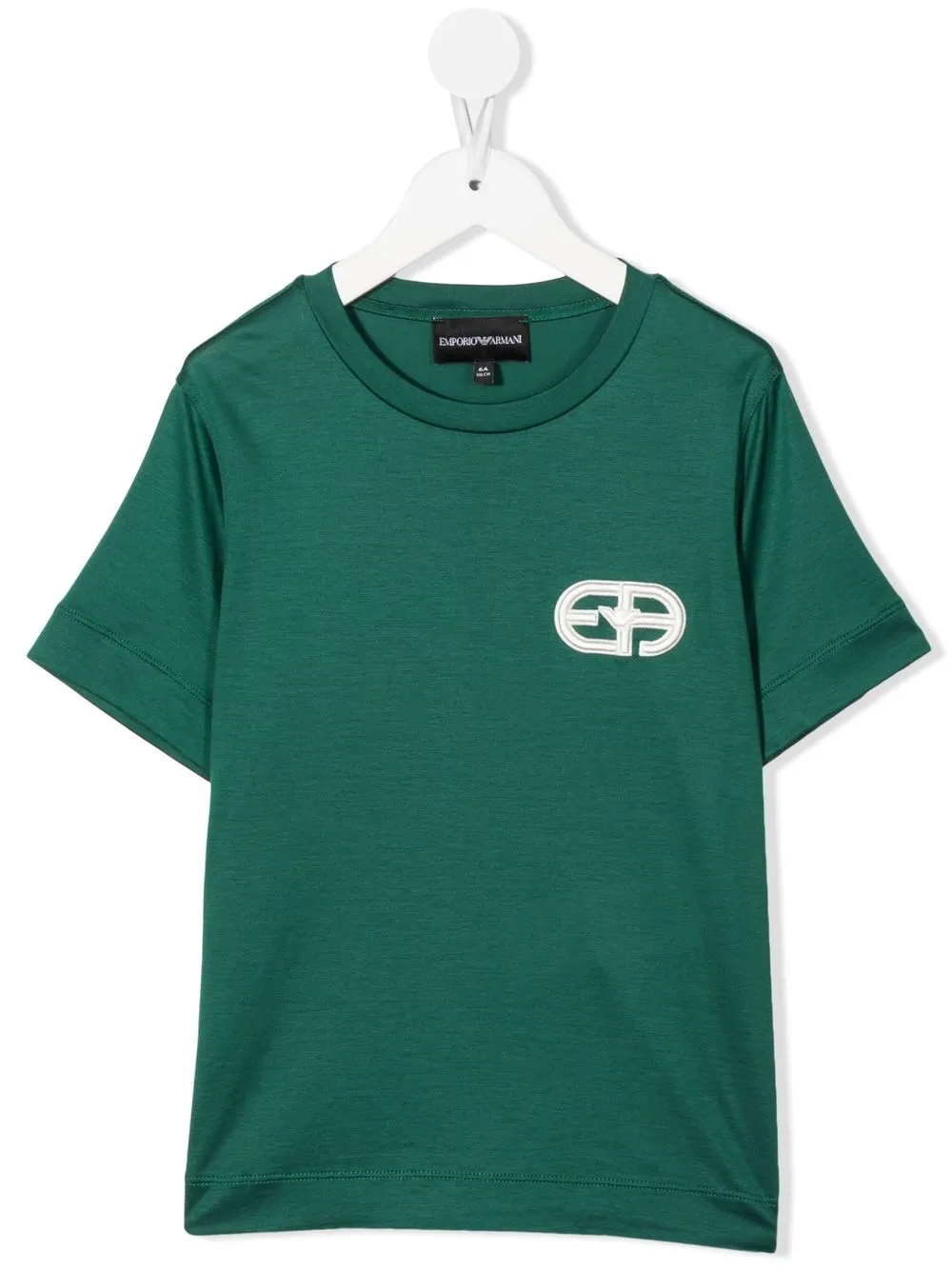 

Emporio Armani Kids playera manga corta con logo bordado - Verde