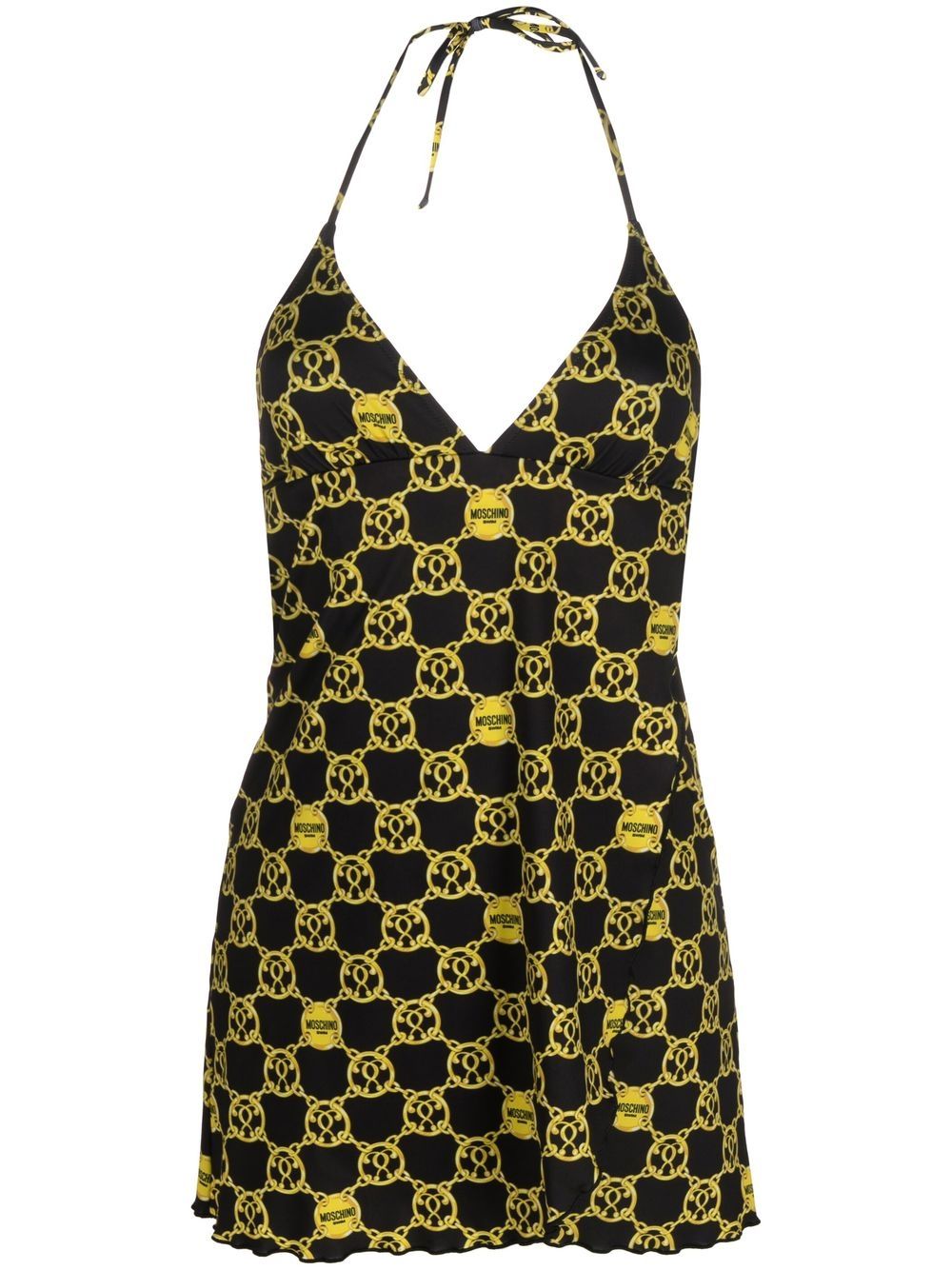 

Moschino vestido de playa con cadena estampada - Negro