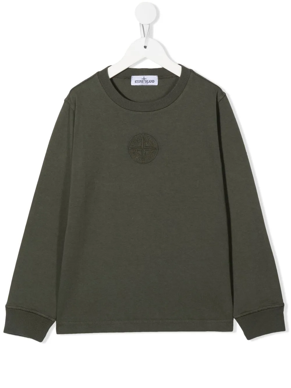 

Stone Island Junior round-neck logo-print sweatshirt - Green