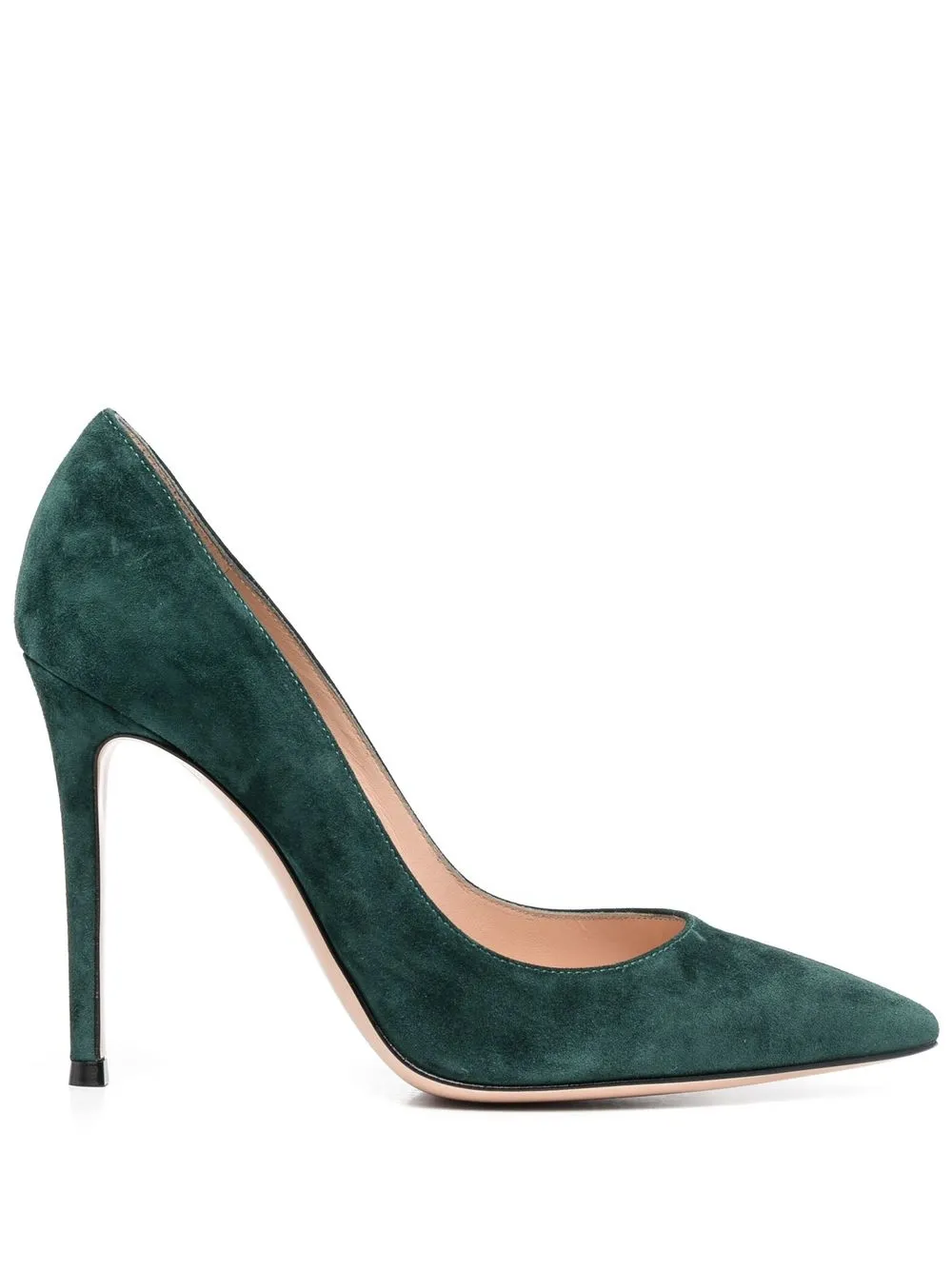 

Gianvito Rossi 105mm pointed suede pumps - Green