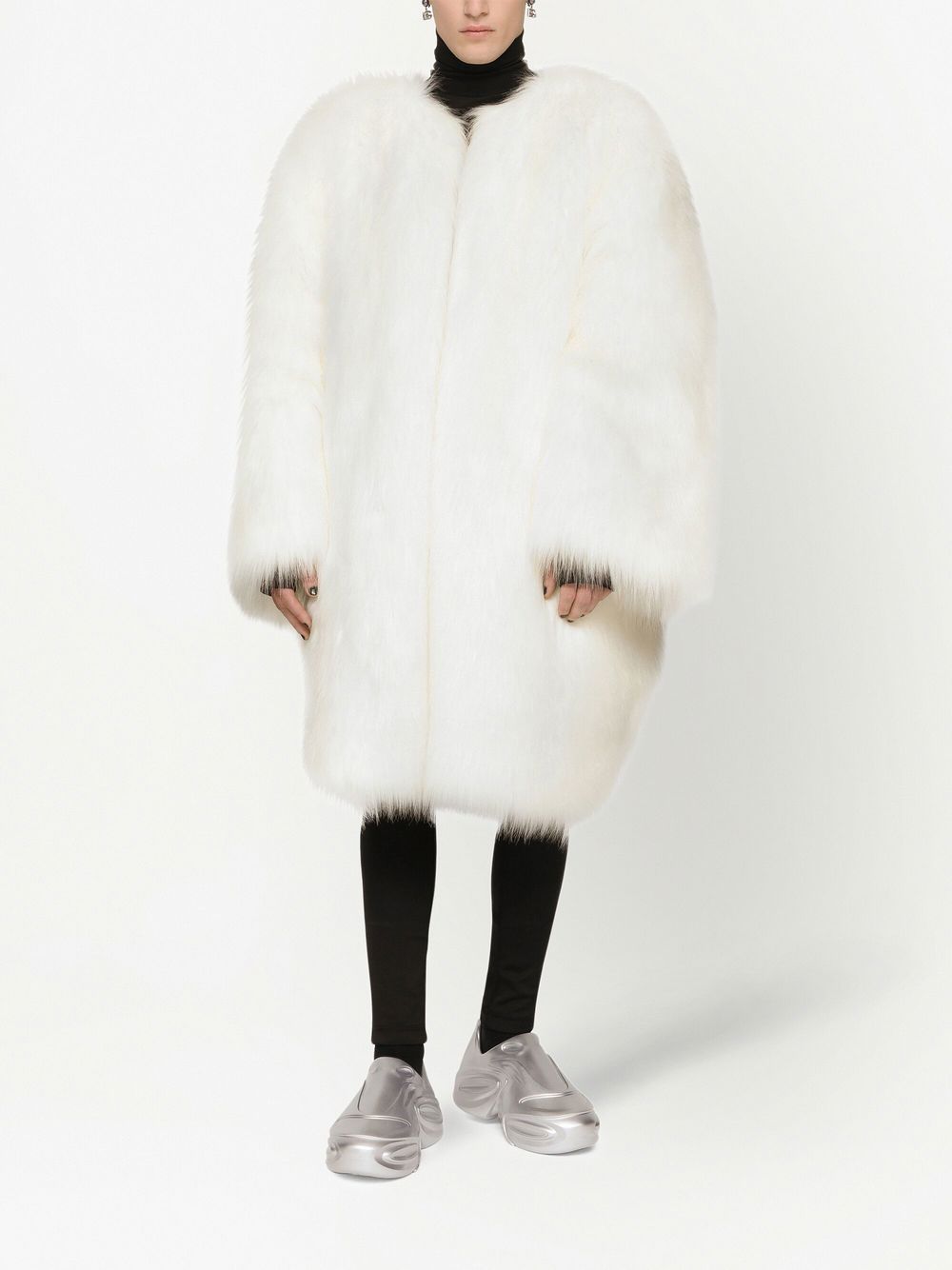 Cheap Marni single-breasted faux-fur coat Women