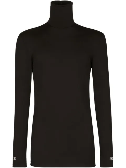Dolce & Gabbana roll-neck stretch-knit top
