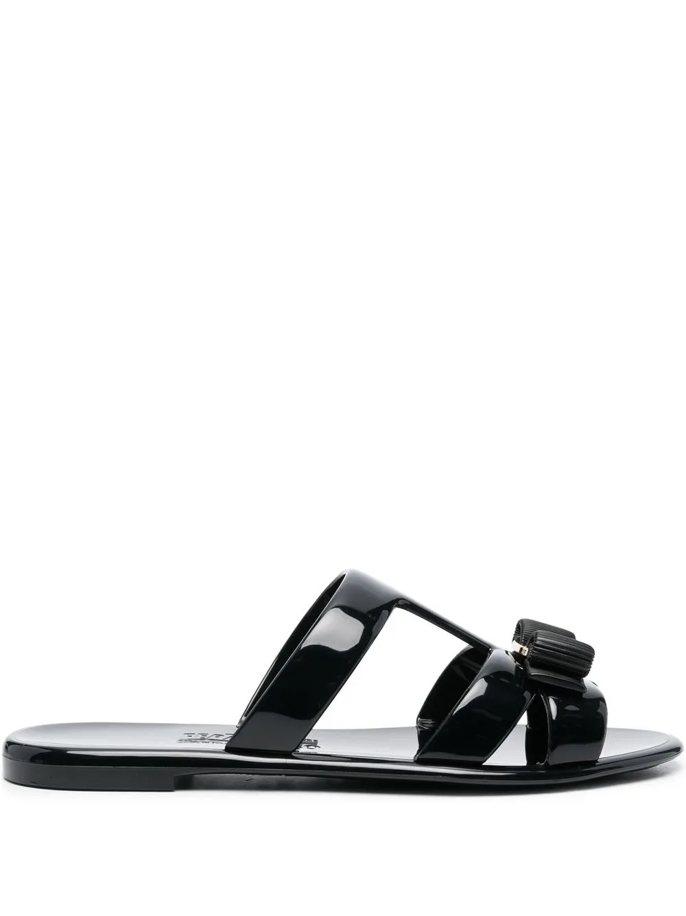 Salvatore Ferragamo bow-detail Flat Slide Sandals - Farfetch