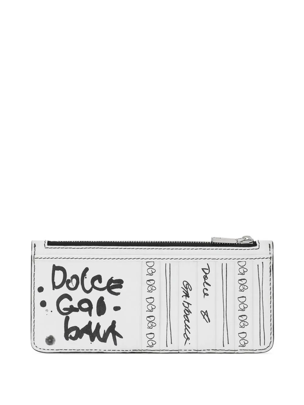 Dolce & Gabbana Pasjeshouder met graffiti-print - Wit