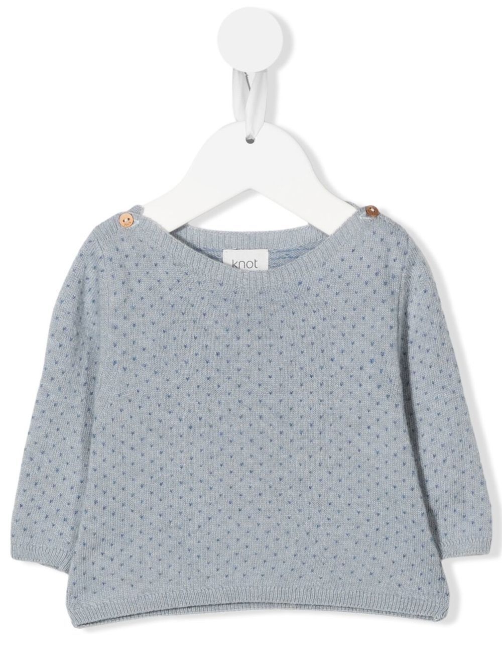 

Knot Arly heart-print jumper - Blue