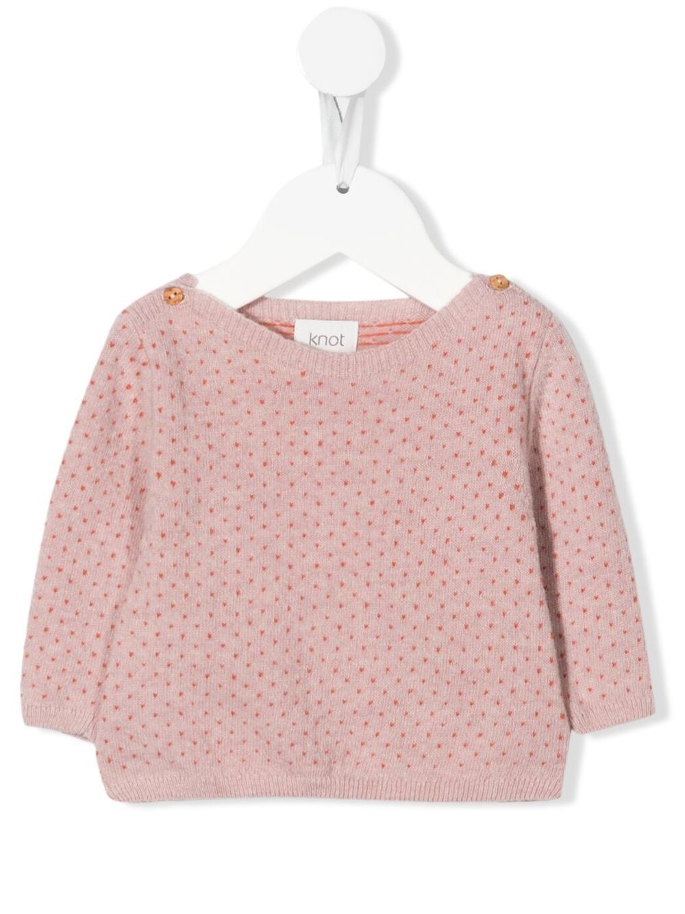 

Knot Arly heart-print jumper - Pink