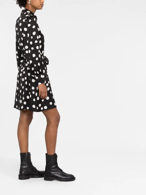 micro floral midi shirt dress