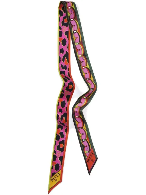 PUCCI abstract-pattern print silk scarf