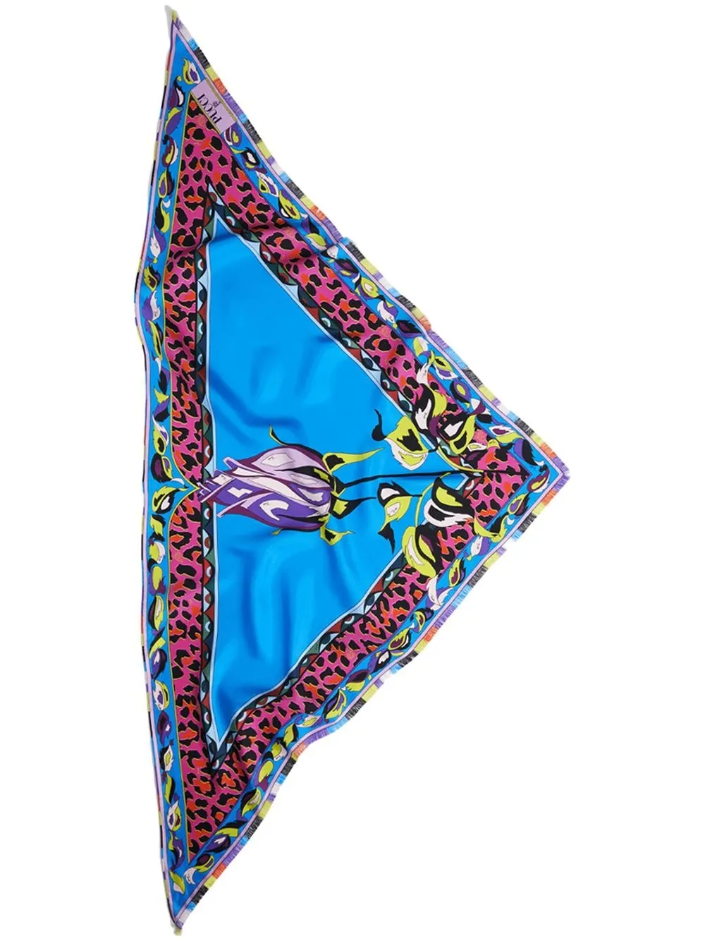 

PUCCI graphic-print fringed-edge scarf - Blue