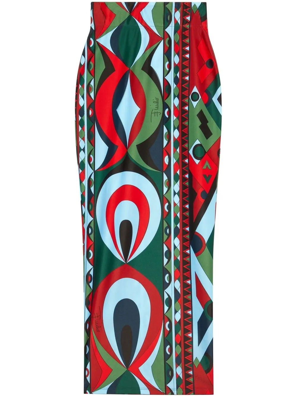 

PUCCI abstract-print high-waisted skirt - Red