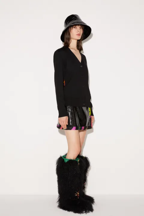 Marmo-Print Cardigan