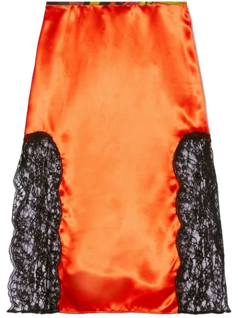 PUCCI falda midi con encaje bordado