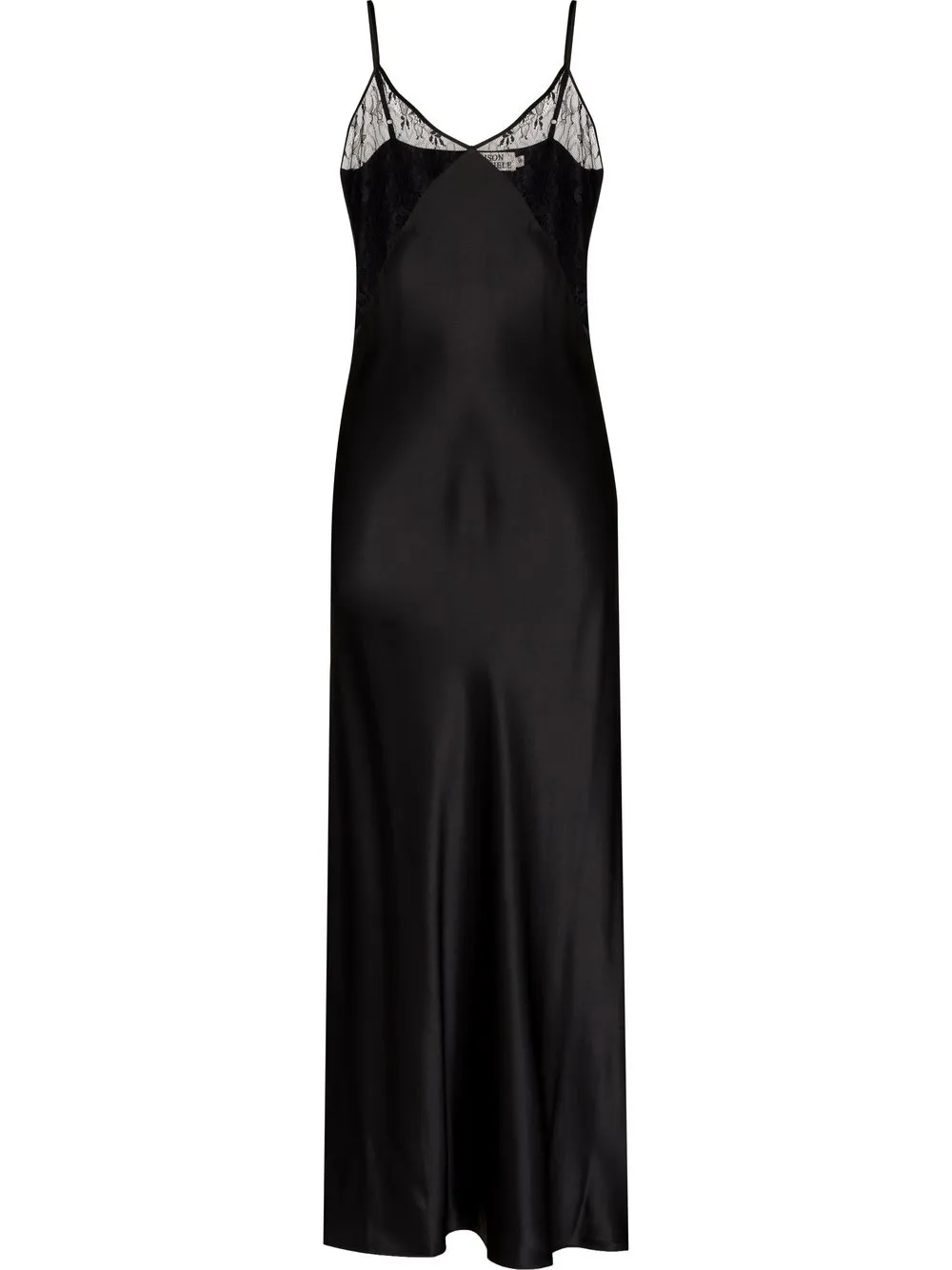 

Maison Essentiele slip dress con panel de encaje - Negro