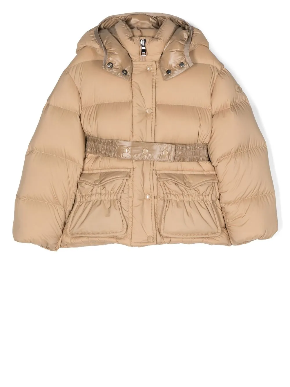 

Moncler Enfant Careil belted puffer jacket - Neutrals