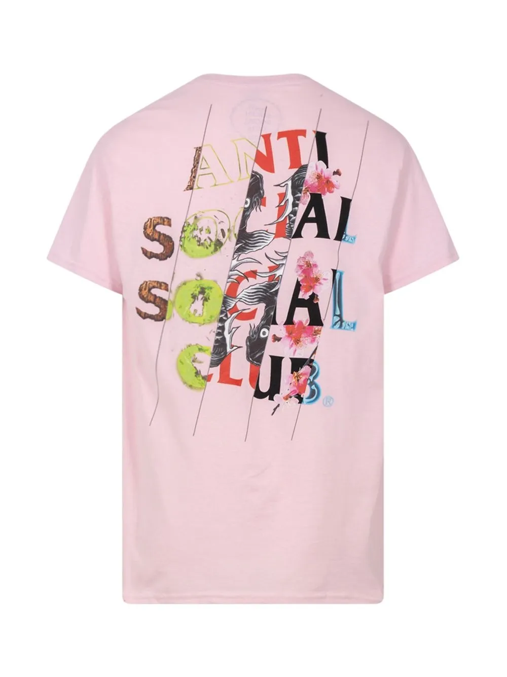 Anti Social Social Club T-shirt met print - Roze