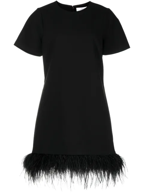 Likely Marullo feather-trim mini dress 