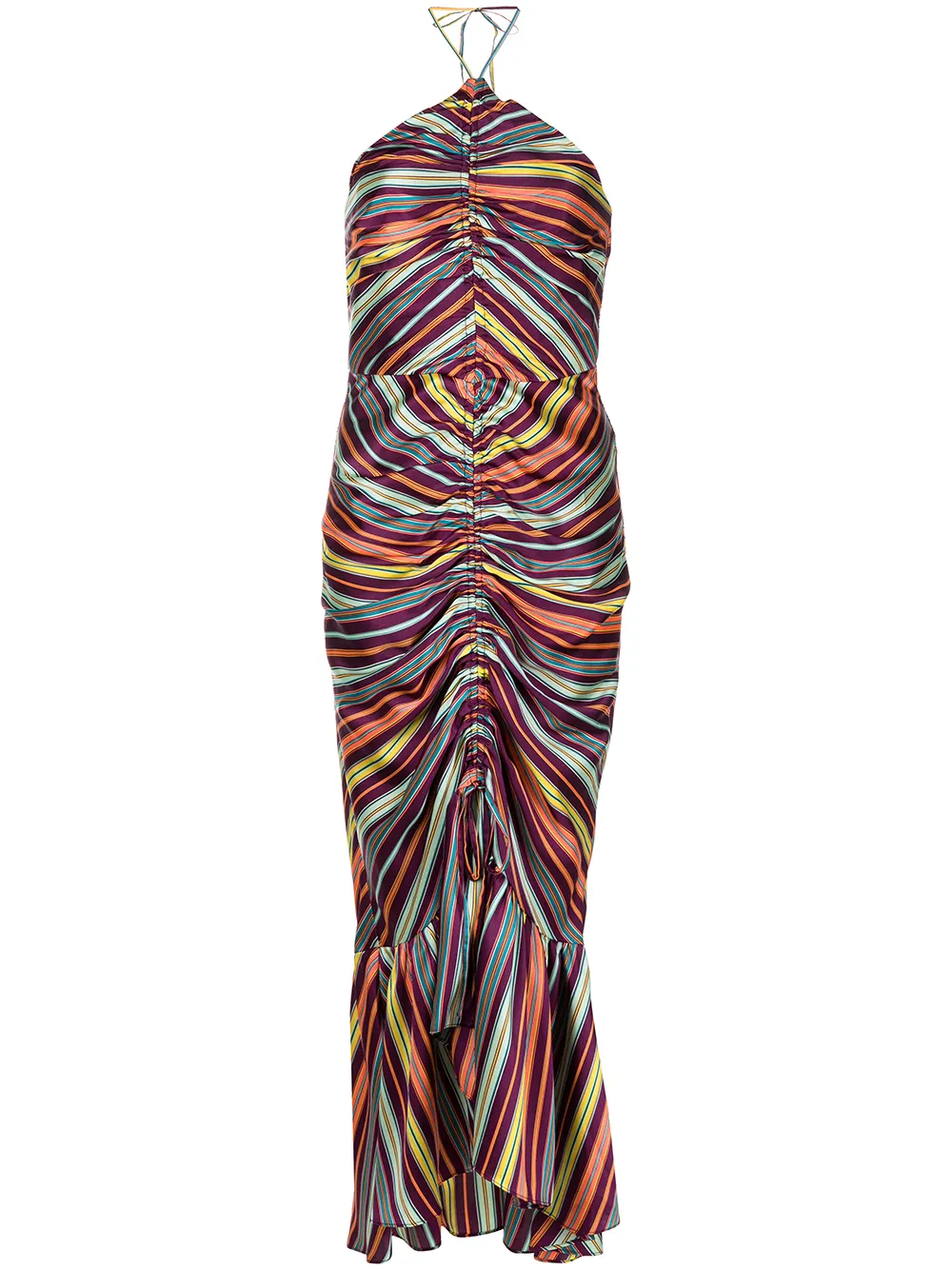 

Cinq A Sept vestido Clifton midi a rayas - Multicolor