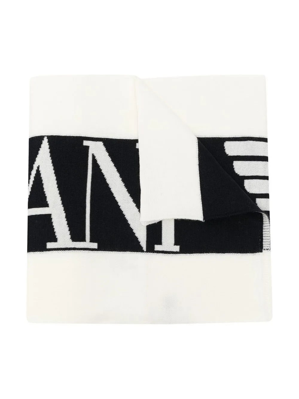 

Emporio Armani Kids bufanda con logo estampado - Blanco