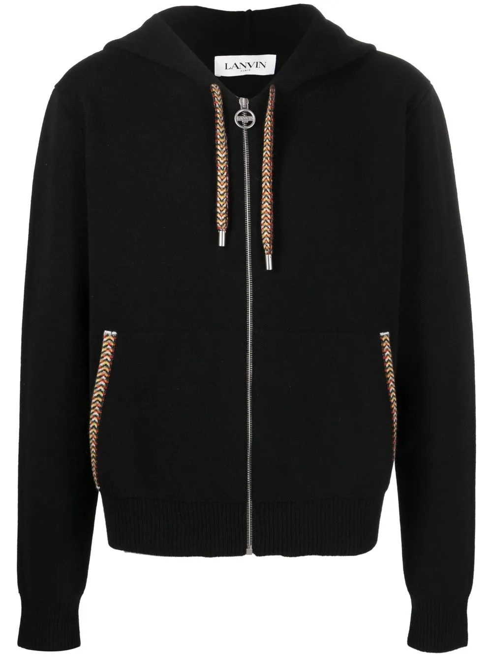 

Lanvin hoodie con ribete en contraste - Negro