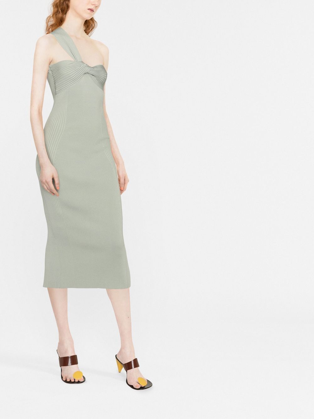 Simkhai Ribbed one-shoulder Midi Dress - Farfetch