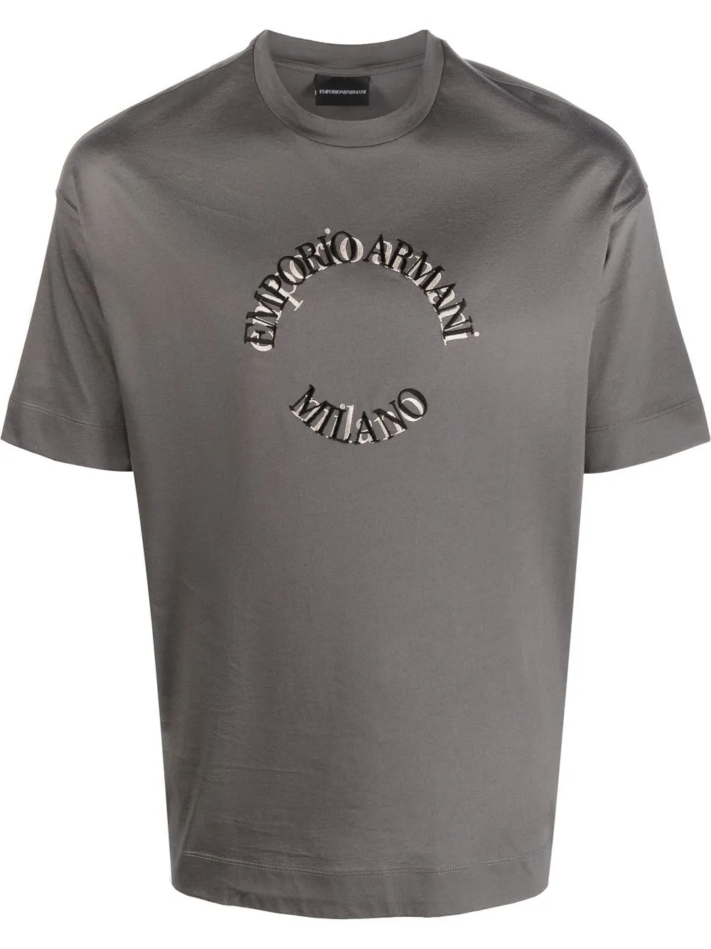 

Emporio Armani playera manga corta con logo estampado - Gris