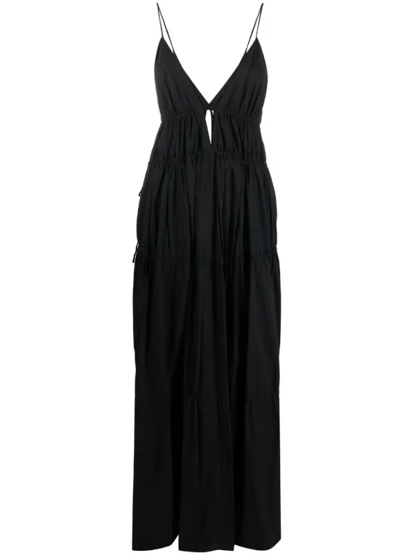 long sleeve black gala dress Simkhai // Black & Red Silk Lace Shift Dress – VSP Consignment main image 0