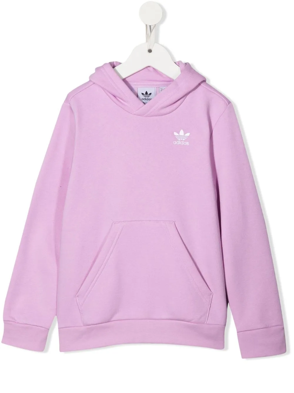 

adidas Kids Adicolor trefoil-embroidered hoodie - Purple