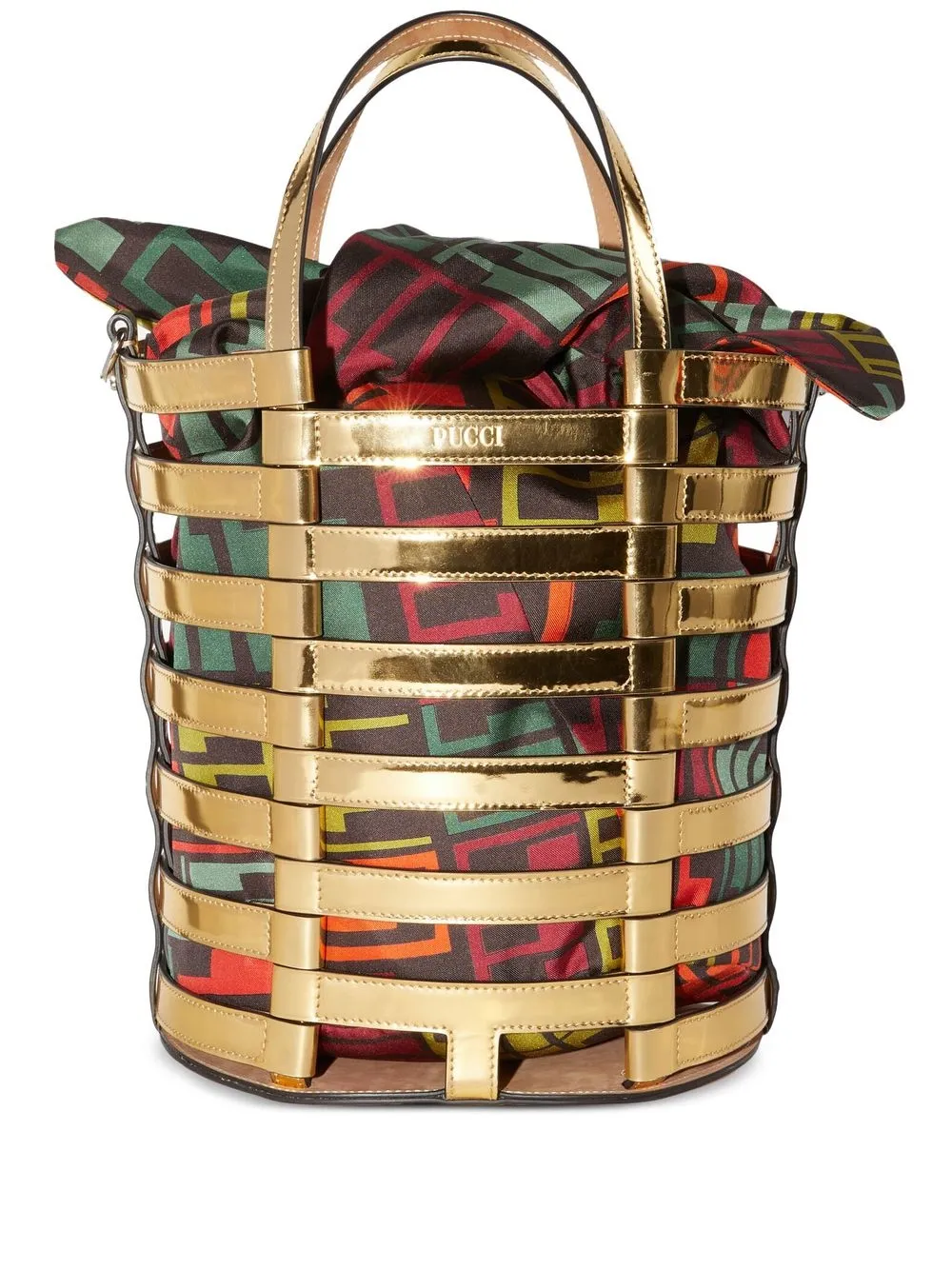 

PUCCI tote con efecto metalizado - Dorado